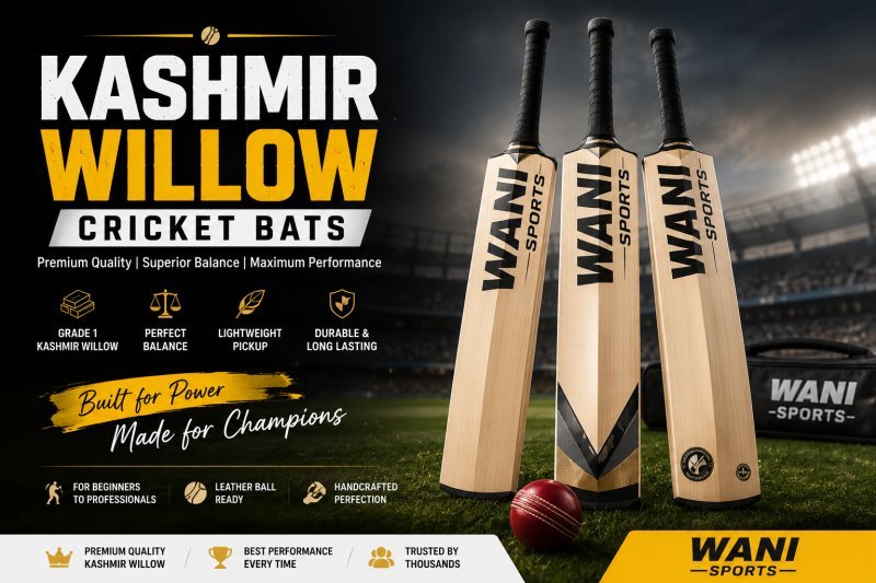 Professional Kashmir Willow Cricket Bats with Lightweight Design