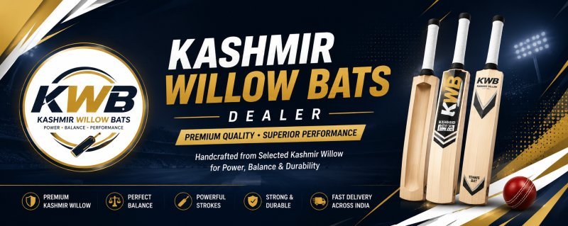 KASHMIR WILLOW BATS Dealer Banner